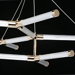 Люстра с геометрической конструкцией из вытянутых цилиндрических плафонов Hex Scaffold  варинант исполнения - 8 | Loft Concept в Саратове