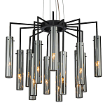 Люстра со стеклянными цилиндрическими плафонами Luminous Cylinders Smoky варинант исполнения - 1 | Loft Concept в Саратове