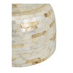 Приставной столик с мозаичным рисунком из раковин устриц Bone Inlay варинант исполнения - 3 | Loft Concept в Саратове