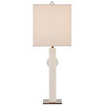 Настольная лампа из мрамора с тканевым прямоугольным абажуром Eternity варинант исполнения - 4 | Loft Concept в Саратове