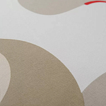 Подушка декоративная хлопковая бежевого цвета с абстрактным принтом Elysian Flow Sand варинант исполнения - 3 | Loft Concept в Саратове