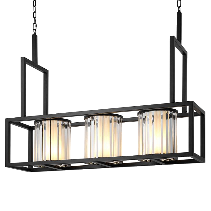 Люстра Chandelier Carducci Black Черный Прозрачный (Transparent) в Саратове | Loft Concept 