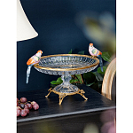 Чаша из прозрачного стекла с фигурками разноцветных попугаев на ободке 38 Eden Garden варинант исполнения - 2 | Loft Concept в Саратове