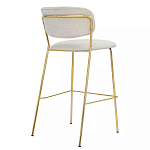 Стул барный широкой полукруглой спинкой на золотистых ножках Chair Smooth Shapes варинант исполнения - 3 | Loft Concept в Саратове