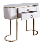 Консоль с белая овальная с мраморной столешницей Thoroughbass  варинант исполнения - 2 | Loft Concept в Саратове