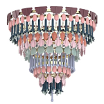 Люстра круглая с декором из разноцветных элементов в виде листьев Changing Seasons варинант исполнения - 1 | Loft Concept в Саратове