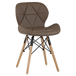 Стул с коричневым сиденьем из экокожи JEROEN варинант исполнения - 1 | Loft Concept в Саратове