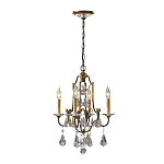 Люстра с 4-мя лампами и стеклянными подвесками в классическом стиле Feiss варинант исполнения - 2 | Loft Concept в Саратове