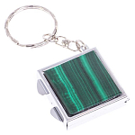 Зеркало брелок складное двухстороннее из натурального камня Малахит Stone Mirrors варинант исполнения - 4 | Loft Concept в Саратове