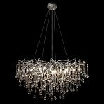 Люстра подвесная с прозрачными стеклянными подвесками в форме капель Диаметр 80 см Droplet Chandelier варинант исполнения - 3 | Loft Concept в Саратове