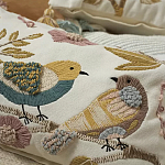 Чехол на подушку с кисточками и вышивкой птиц Ethnic mix Birds Rect варинант исполнения - 7 | Loft Concept в Саратове