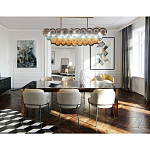 Люстра овальная с каскадом из разноцветных круглых подвесов Key Lustar варинант исполнения - 2 | Loft Concept в Саратове