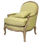 Кресло Ava Classical Armchair green striped flax варинант исполнения - 3 | Loft Concept в Саратове