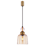 Подвесной светильник со стеклянным плафоном янтарного цвета Prestige варинант исполнения - 2 | Loft Concept в Саратове