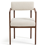 Кресло обеденное Alcove White Boucle из массива ореха варинант исполнения - 2 | Loft Concept в Саратове