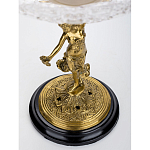 Чаша стеклянная прозрачная на бронзовой подставке с фигуркой девушки Eden Garden варинант исполнения - 4 | Loft Concept в Саратове