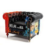Кресло "Умный Умник" Rick and Morty graffiti chair натуральная кожа  варинант исполнения - 1 | Loft Concept в Саратове