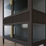 Витрина Primo со стеклянными фасадами и 2 ящиками Темный орех варинант исполнения - 2 | Loft Concept в Саратове