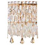 Люстра круглая с хрустальными подвесками на золотистом каркасе Roul Crystal Light варинант исполнения - 10 | Loft Concept в Саратове