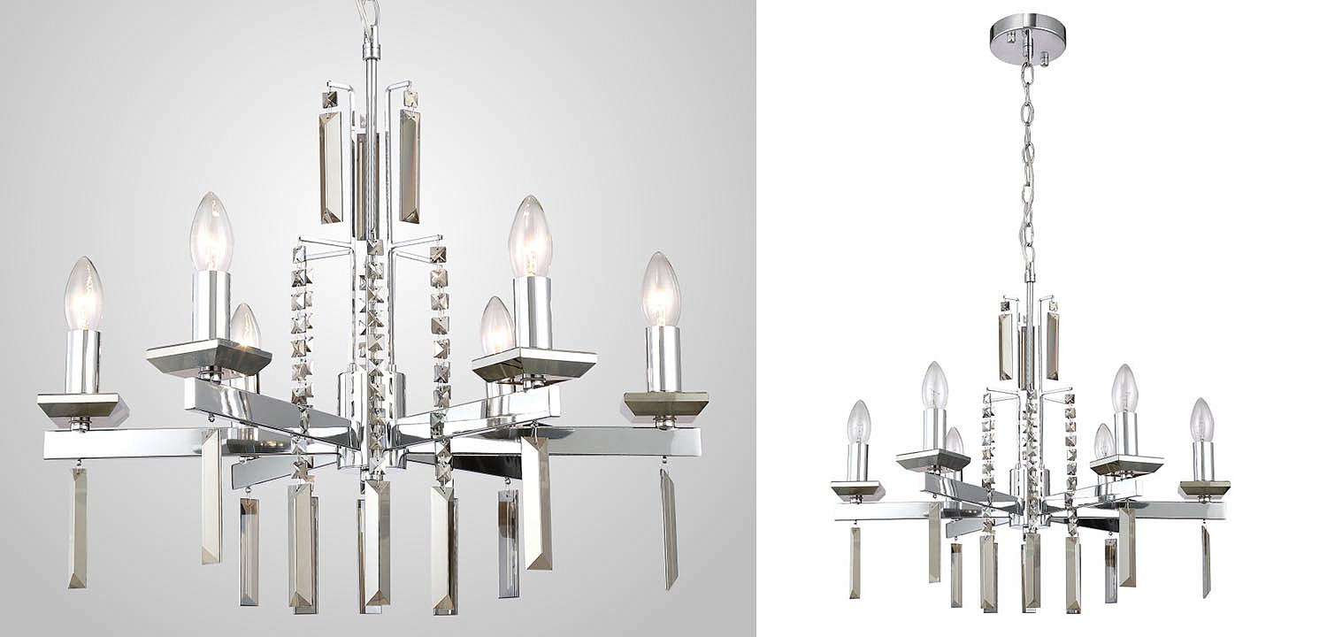 Люстра Vivien Crystal Chrome Chandelier 6 Люстра Vivien Crystal Chrome Chandelier 6 - Loft-Concept в Саратове