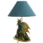 Настольная лампа с абажуром Дракон Green Dragon Синий абажур варинант исполнения - 4 | Loft Concept в Саратове