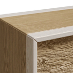 Тумба 2 ящика с подсветкой на рельефном фасаде Warm Industrial варинант исполнения - 9 | Loft Concept в Саратове