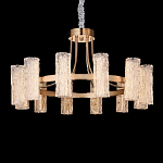 Люстра круглая с текстурными цилиндрическими плафонами Glimpse варинант исполнения - 5 | Loft Concept в Саратове