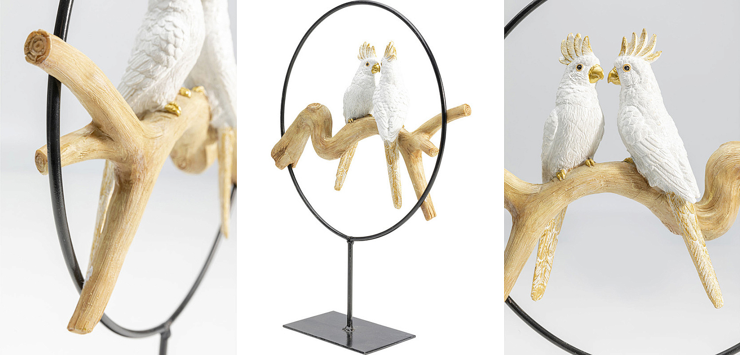 Статуэтка White Parrots in a ring Статуэтка White Parrots in a ring - Loft-Concept в Саратове