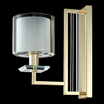 Бра с геометрическим каркасом из металла и цилиндрическим стеклянным плафоном Laurent варинант исполнения - 8 | Loft Concept в Саратове