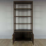 Стеллаж со стеклянными полками Elsa Dreams Walnut варинант исполнения - 4 | Loft Concept в Саратове