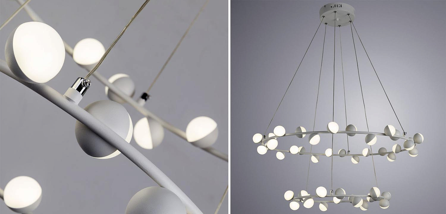 Люстра Vilelme Chandelier white double Люстра Vilelme Chandelier white double - Loft-Concept в Саратове