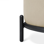 Банкетка овальная бежевый велюр на 4-х металлических ножках черного цвета SANJAY варинант исполнения - 4 | Loft Concept в Саратове