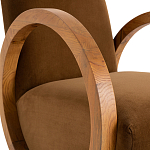 Кресло с круглыми деревянными подлокотниками Modesto Chair варинант исполнения - 5 | Loft Concept в Саратове