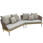 Диван садовый угловой Counter серый варинант исполнения - 1 | Loft Concept в Саратове