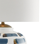 Настольная лампа керамическая с белым тканевым абажуром Perfect White Canvas варинант исполнения - 1 | Loft Concept в Саратове