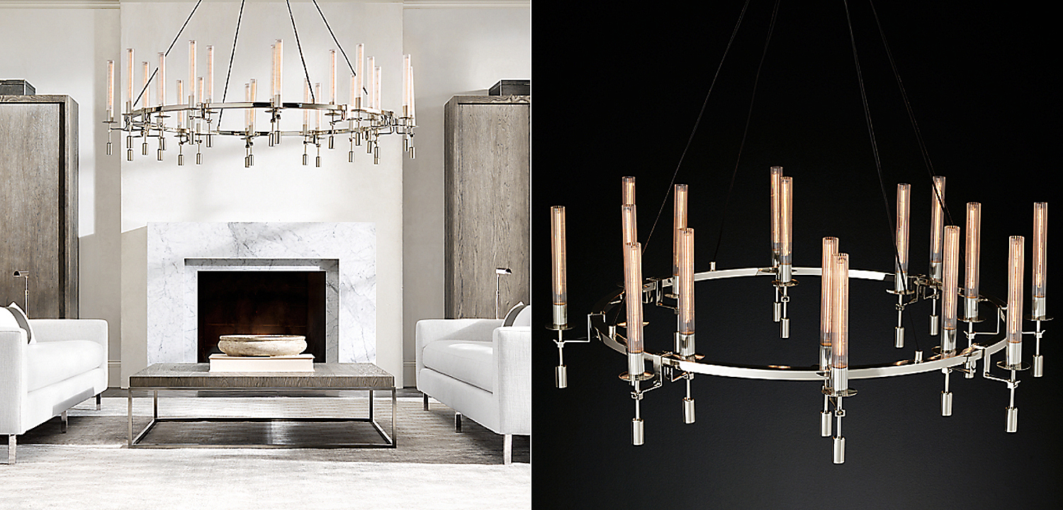 Люстра Restoration Hardware Fontanelle Chandelier nickel Люстра Restoration Hardware Fontanelle Chandelier nickel - Loft-Concept в Саратове