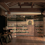 Обои ручная роспись The Art of Learning and Steps for the Flowers by Teo Yang Special Colourway on purple painted Xuan paper варинант исполнения - 1 | Loft Concept в Саратове