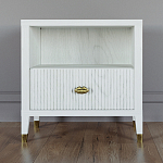 Прикроватная тумбочка с полкой Elsa Dreams White варинант исполнения - 5 | Loft Concept в Саратове