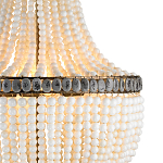 Люстра каплевидной формы декорированная нитями стеклянных бусин молочного цвета Bead threads варинант исполнения - 1 | Loft Concept в Саратове