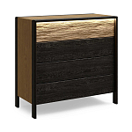 Комод 4 ящика с подсветкой на рельефном фасаде Warm Industrial варинант исполнения - 3 | Loft Concept в Саратове