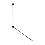 Потолочный светильник черного цвета с поворотным вытянутым плафоном Trumpet tube варинант исполнения - 1 | Loft Concept в Саратове