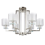 Люстра с 6-ю цилиндрическими плафонами из стекла Laurent варинант исполнения - 3 | Loft Concept в Саратове