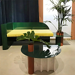 Дизайнерский журнальный стол с рельефным основанием Dutynor варинант исполнения - 3 | Loft Concept в Саратове