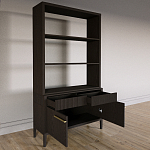 Стеллаж Primo с ящиками Темный орех варинант исполнения - 7 | Loft Concept в Саратове