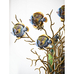 Ваза зеленая с бронзовыми ветвями и фарфоровыми рыбками Eden Garden варинант исполнения - 2 | Loft Concept в Саратове