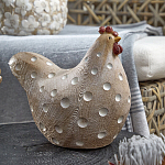Статуэтка курица с текстурной поверхностью бежевого цвета Rustic Chicken варинант исполнения - 3 | Loft Concept в Саратове