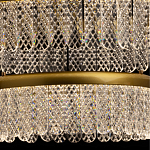 Люстра двухъярусная с золотого цвета и прозрачными подвесками Pettico варинант исполнения - 5 | Loft Concept в Саратове