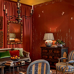 Обои с вышивкой ручной работы Ceres Original colourway on wool sateen варинант исполнения - 2 | Loft Concept в Саратове