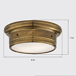 Потолочный светильник круглый цвета состаренная латунь Modern Simple Ceiling Light варинант исполнения - 5 | Loft Concept в Саратове