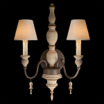 Бра с двумя конусовидными белыми тканевыми абажурами Terrain варинант исполнения - 2 | Loft Concept в Саратове